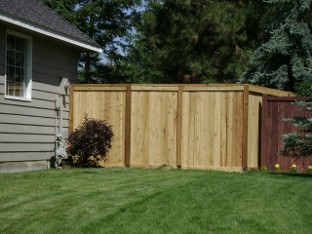 Wood Fence Adjacent to House