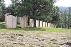 Alternating Wood Fence Panels