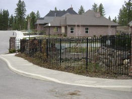 Iron Fence on a Bend